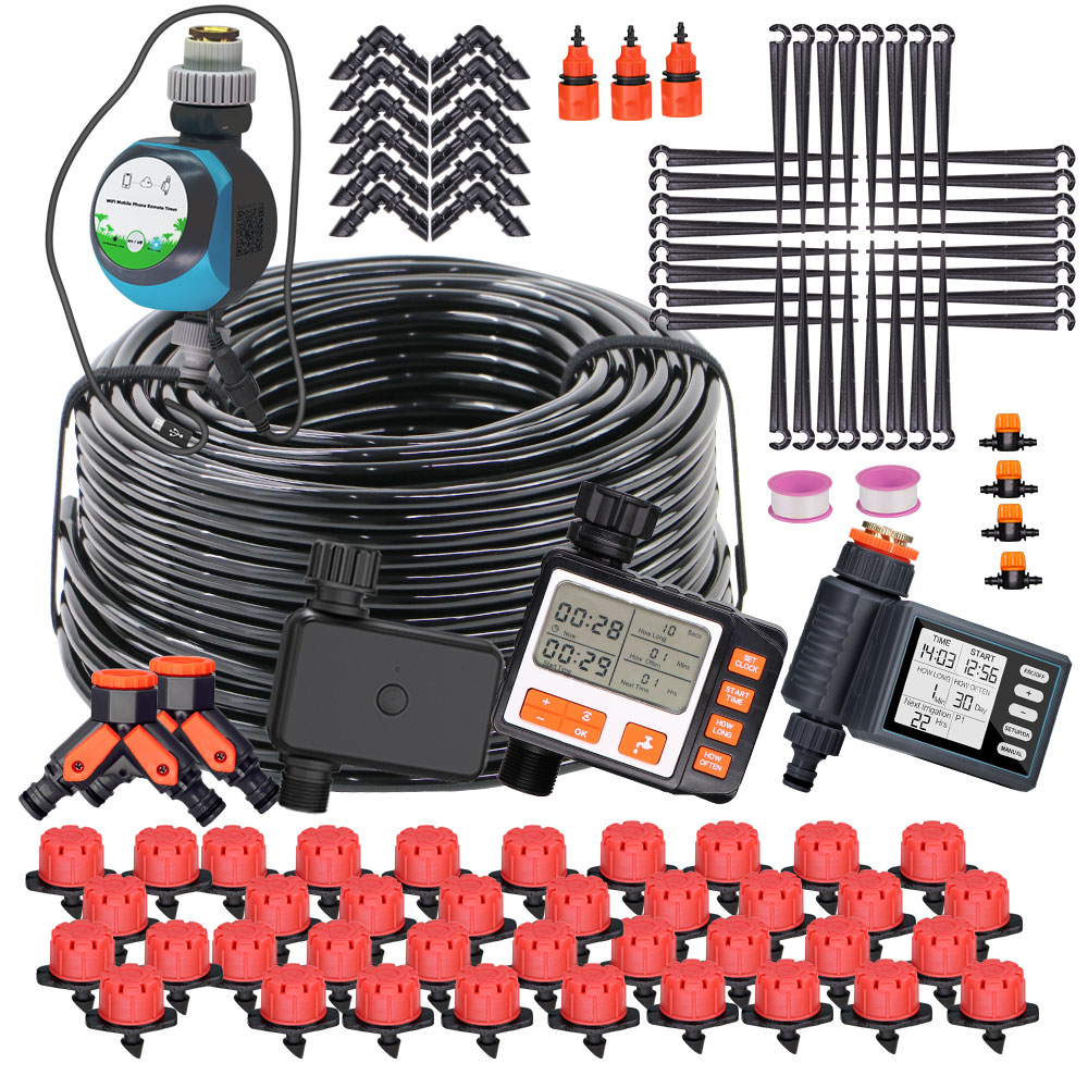 Greenhouse Plastic Film - 50-5M 1/4'' Hose Adjustable Drippers Automatic