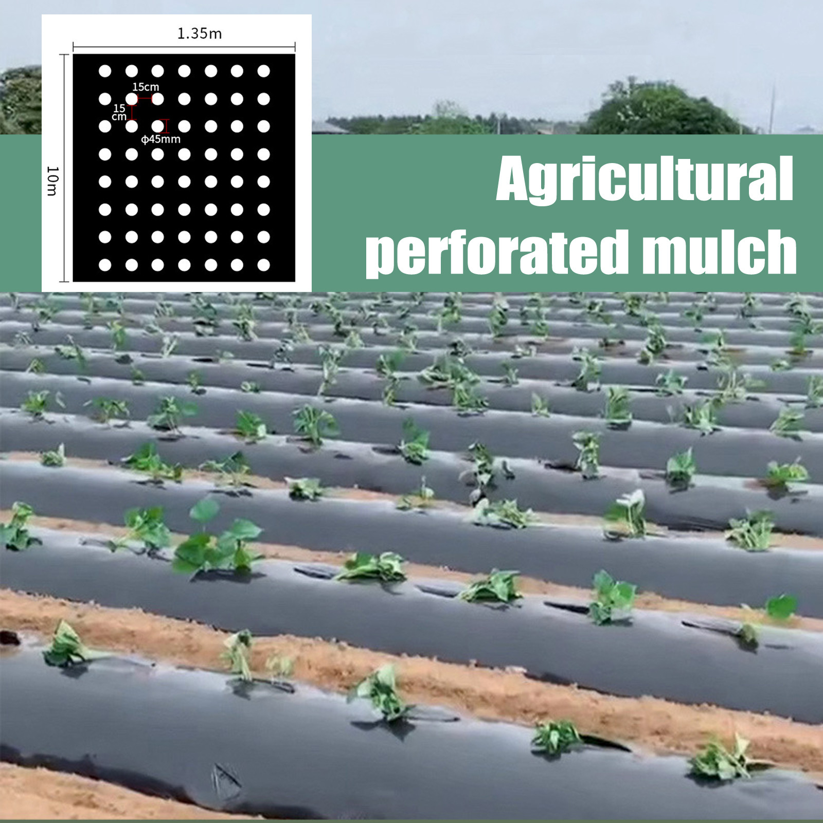 PE Perforated Mulch Film Farm  - Greenhouse Plastic Film recension och pris